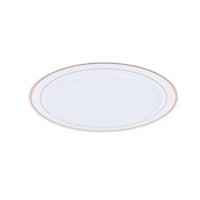 7.5" Rose Gold & White Plastic Plates by Celebrate It™, 10ct.