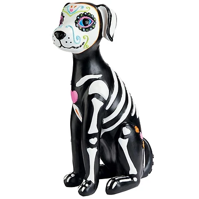 Design Toscano 12.5" Dia de los Muertos El Perro Sugar Skull Dog Statue