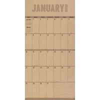 TF Publishing 2024 Big Grid - Kraft Wall Calendar