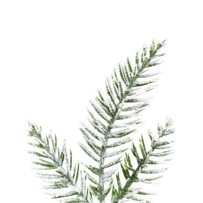 17.5" Unlit Flocked Artificial Christmas Tree with Burlap Base