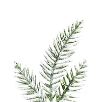 17.5" Unlit Flocked Artificial Christmas Tree with Burlap Base