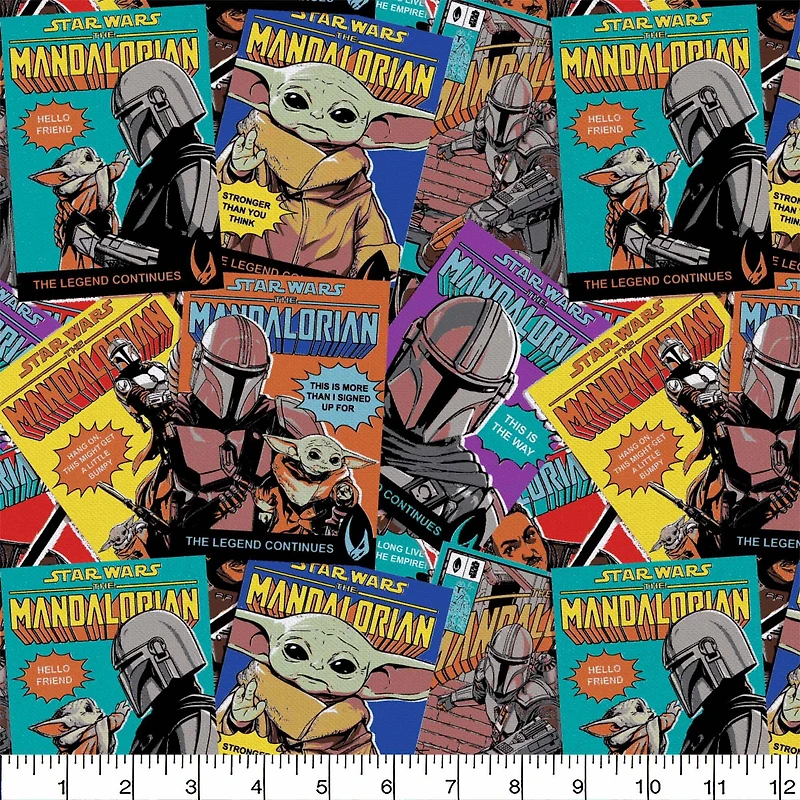 The Mandalorian Comic Posters Precut Cotton Fabric