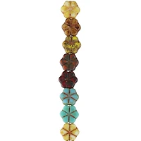 Autumn Czech Glass Flower Beads, 10.6mm by Bead Landing™