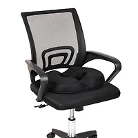 Mind Reader Donut Pillow Seat Cushion with Air-Cloud Technology, Tailbone, Hemorrhoid, Pregnancy Relief, Black