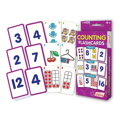 Junior Learning® Animals, Objects & Ten-Frames Counting Flashcards