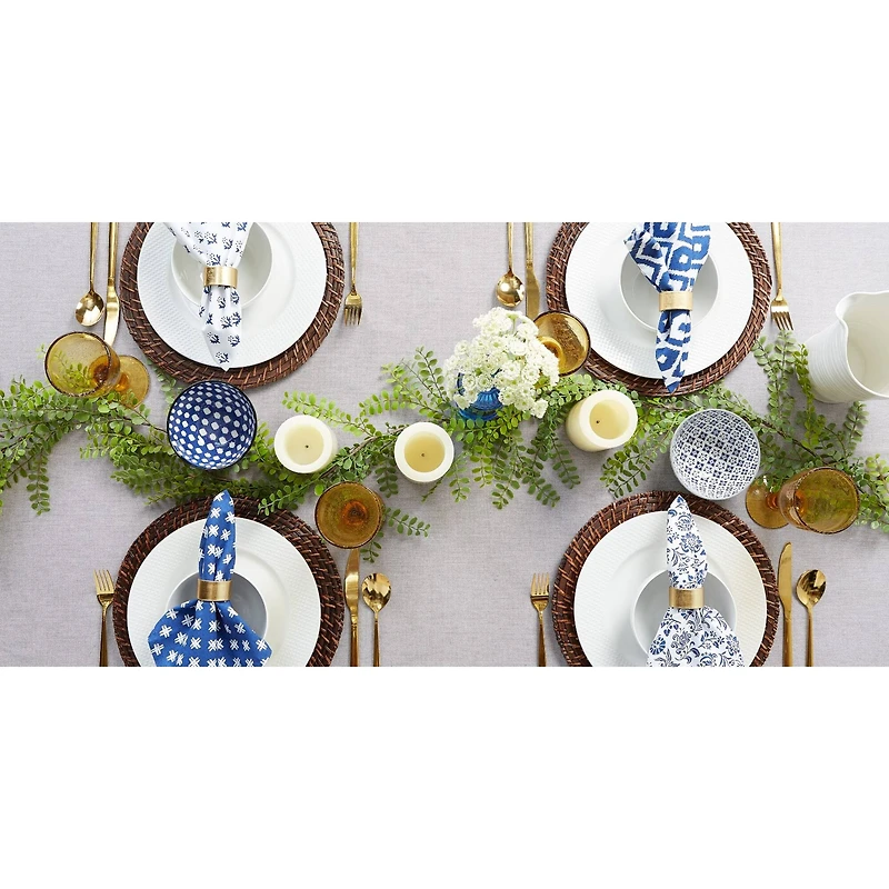 DII® Assorted Indigo Prints Napkin, 4ct.