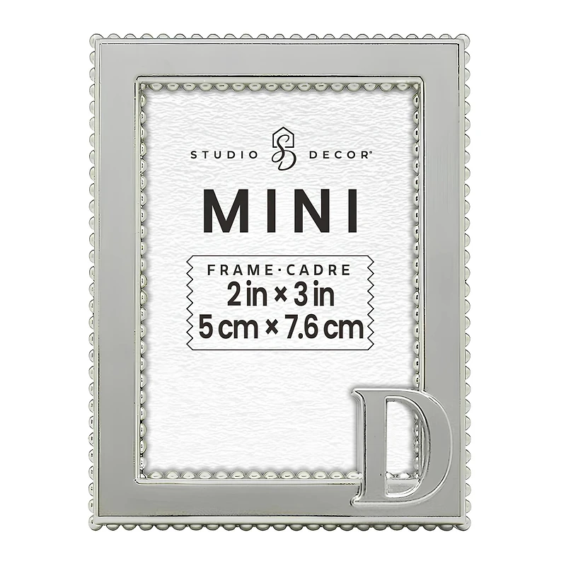 Mini Silver D Frame by Studio Décor®