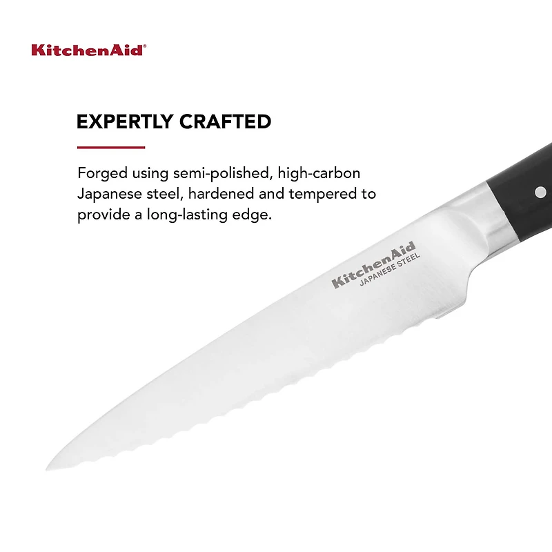 KitchenAid Gourmet 5.5" Serrated Utility with Sheath
