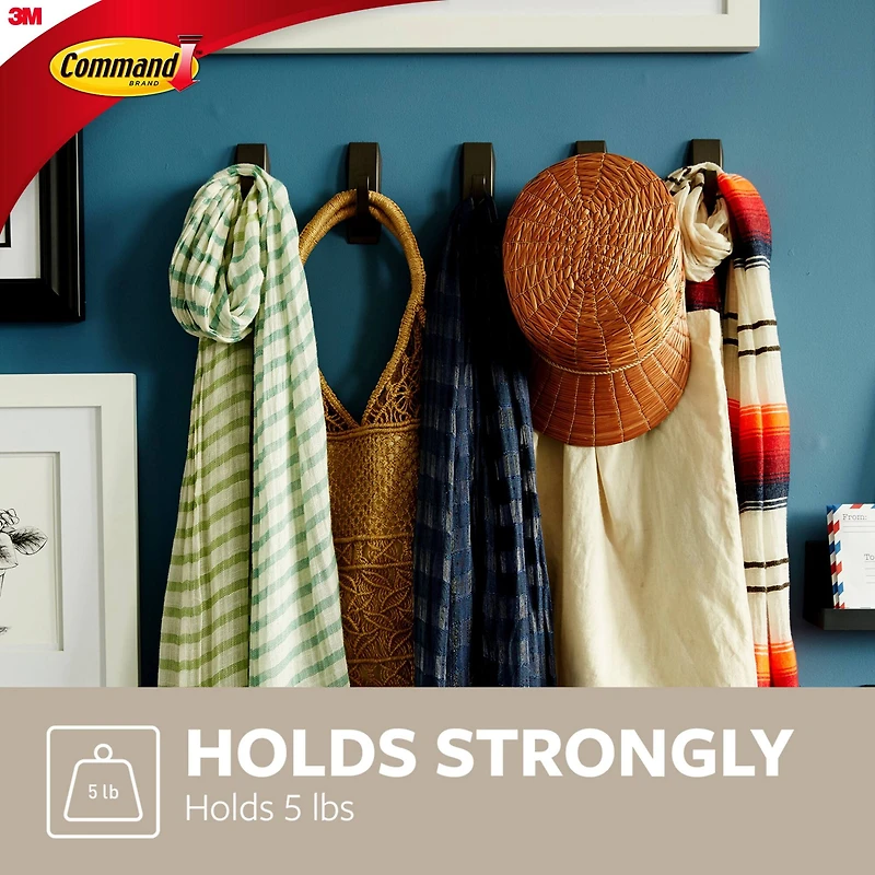 Command™ Large Decorative Metal Hook, Oil Rubbed Bronze