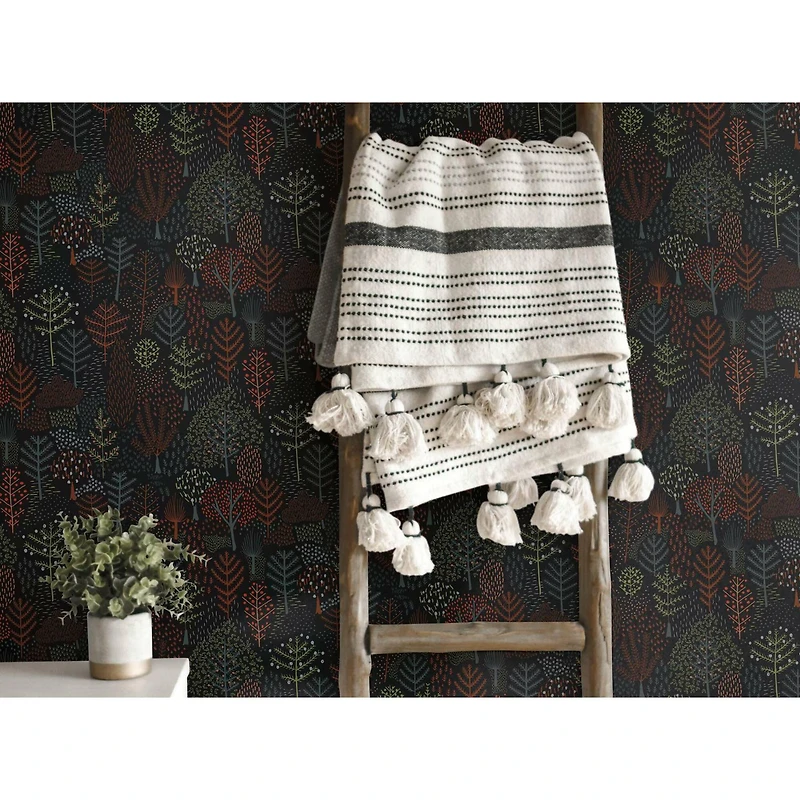 RoomMates Folklore Trees Peel & Stick Wallpaper