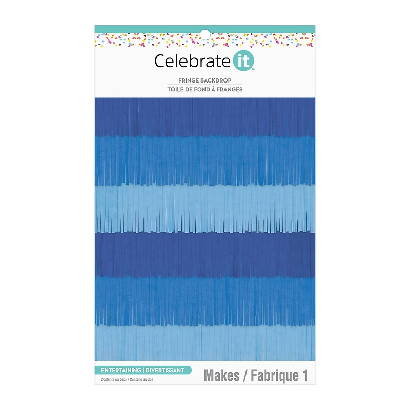 72" Blue Fringe Backdrop by Celebrate It™