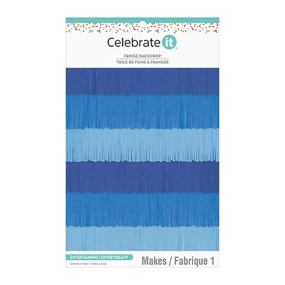 72" Blue Fringe Backdrop by Celebrate It™