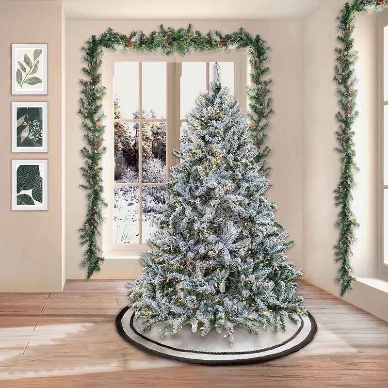 6.5ft. Pre-Lit Snowy Hudson Artificial Christmas Tree