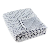 DII® French Blue Chevron Plush Throw
