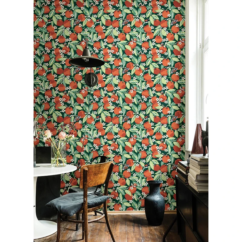 NuWallpaper PrintFresh Juniper Orange Grove Peel & Stick Wallpaper
