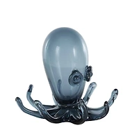 8.5" Blue Ombre Glass Octopus Sculpture