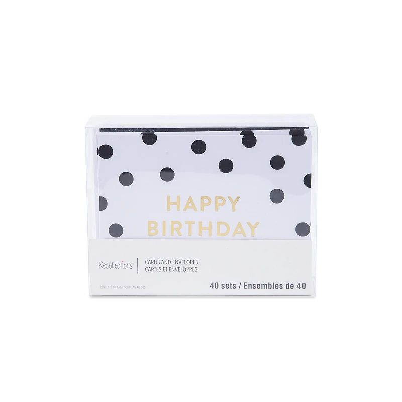 Happy Birthday Cards & Envelopes by Recollections™, 4.25" x 5.5"