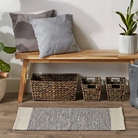 DII® Gray Variegated Border Hand-Loomed Rug, 2ft. x 3ft.