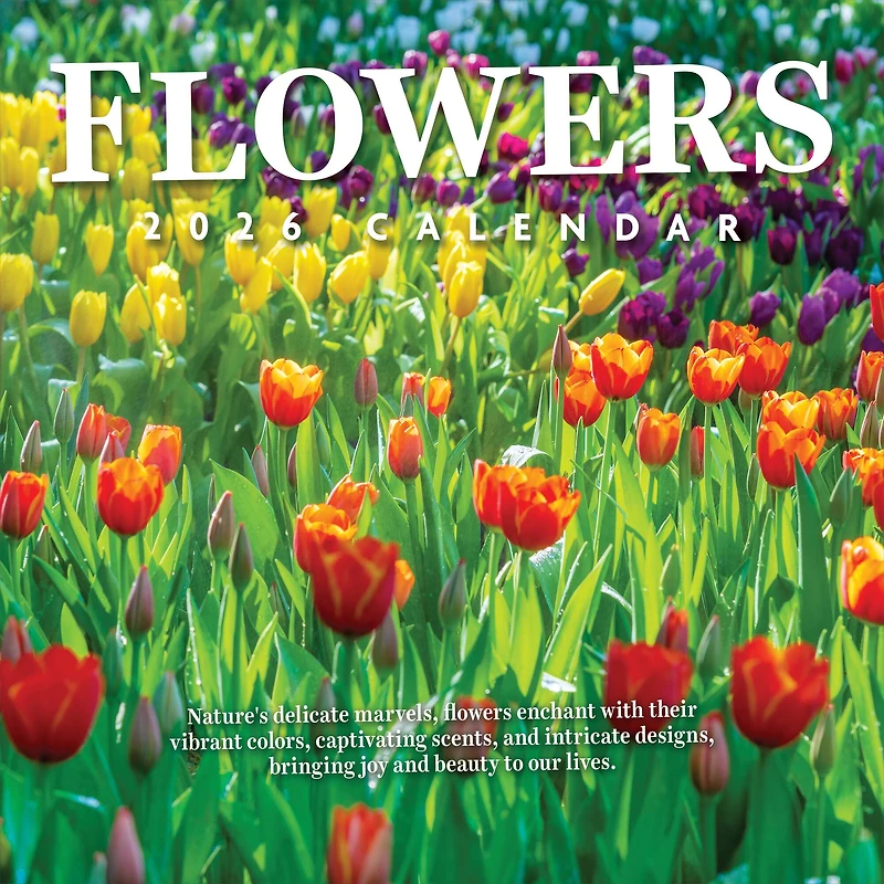 2026 Flowers Wall Calendar