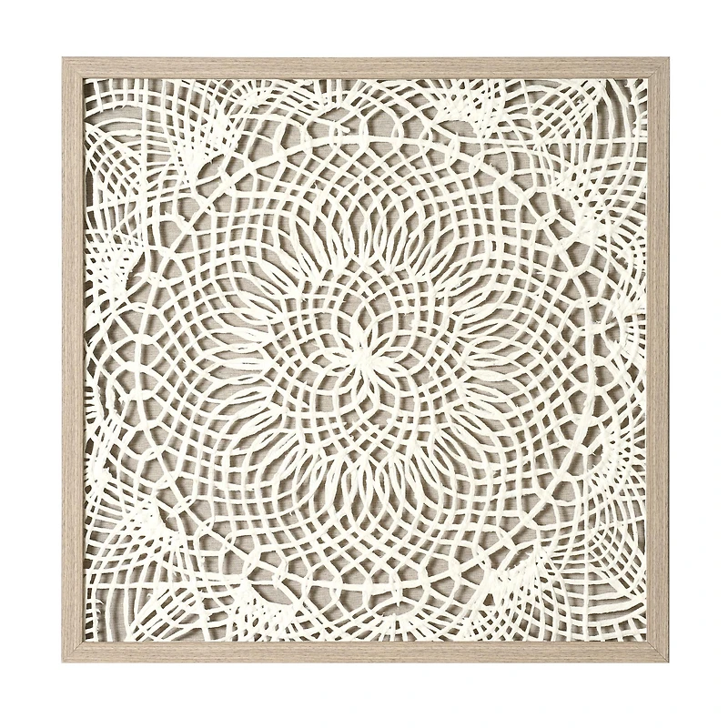 Boho Framed Natural Rice Paper Wall Art
