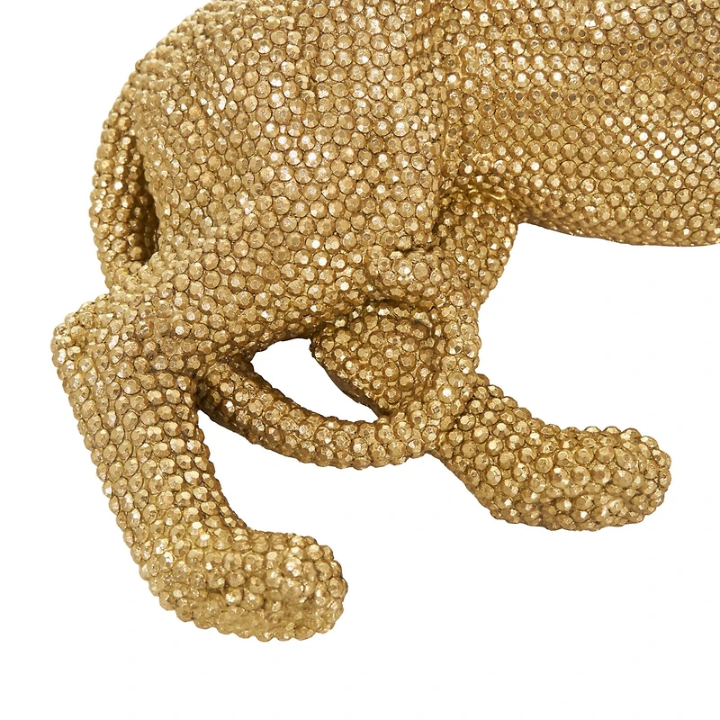 25" Gold Leopard Sculpture