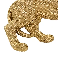 25" Gold Leopard Sculpture