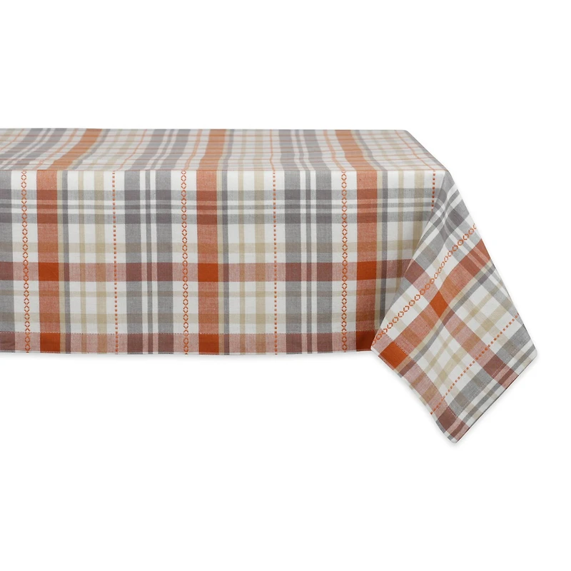 DII® 52" Autumn Afternoon Plaid Tablecloth