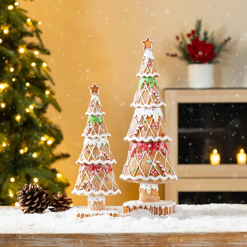 Glitzhome® Resin Christmas Tree Table Decor Set