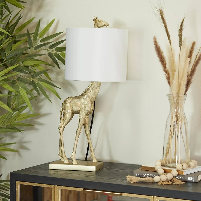 23" Gold Eclectic Accent Lamp