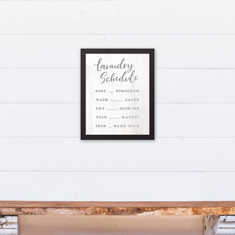 Laundry Days 11" x 14" Black Framed Canvas