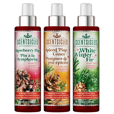 Scentsicles Scent Mister White Winter Fir, Snowberry Pine, Spiced Pine Cones, 3 pack