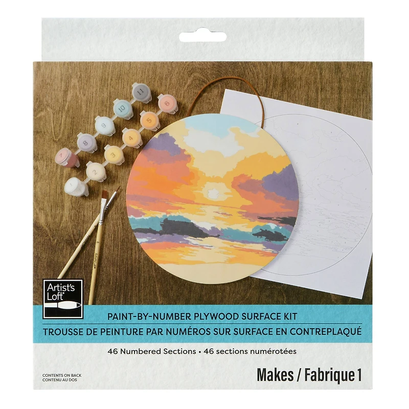 Beach Sunset Paint-by-Number Plywood Surface Kit by Artist's Loft®