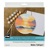 Beach Sunset Paint-by-Number Plywood Surface Kit by Artist's Loft®