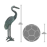 Design Toscano Medium Bronze Curved Neck Crane