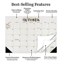 TF Publishing 2024-2025 Medium Floral Desk Pad Calendar