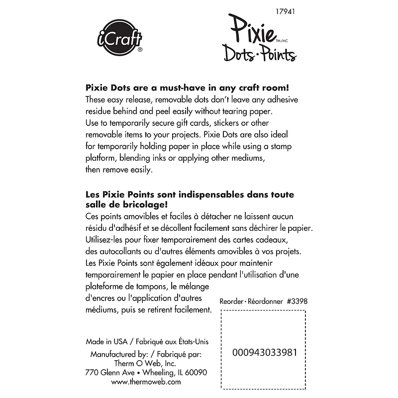 iCraft® Pixie™ Clear Adhesive Dots, 225ct.