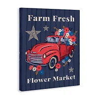 Stupell Industries Farm Fresh Patriotic Market Canvas Wall Art