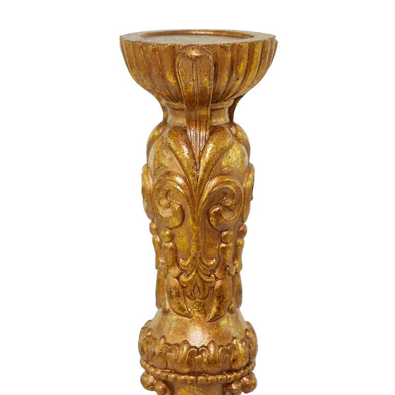 29" Brass Polystone Candle Holder