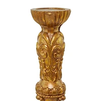 29" Brass Polystone Candle Holder