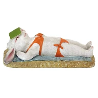 Design Toscano 13" Beach Bunny Soaking Up Some Rays Rabbit Garden Statue