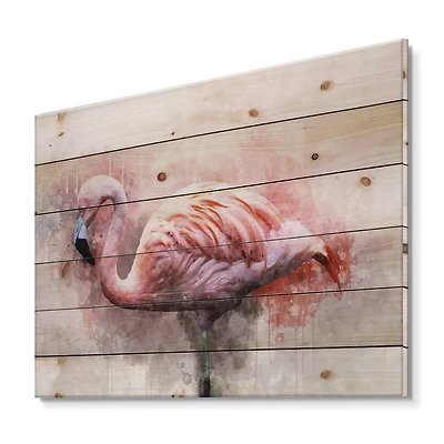 Designart - Portrait of Pink Flamingo V