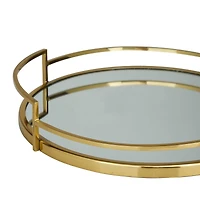 The Novogratz Gold Contemporary Tray, Set of 2" 19", 14"