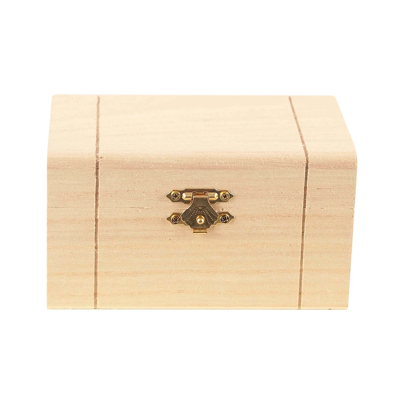 8 Pack: Unfinished Wooden Hinged Box by Make Market®