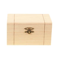 8 Pack: Unfinished Wooden Hinged Box by Make Market®