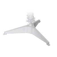 5ft. Pre-Lit White Carson Artificial Pine Christmas Tree, Clear Lights