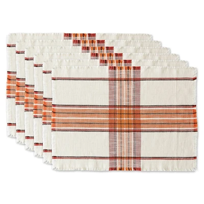 DII® Pumpkin Spice Plaid Placemats, 6ct.