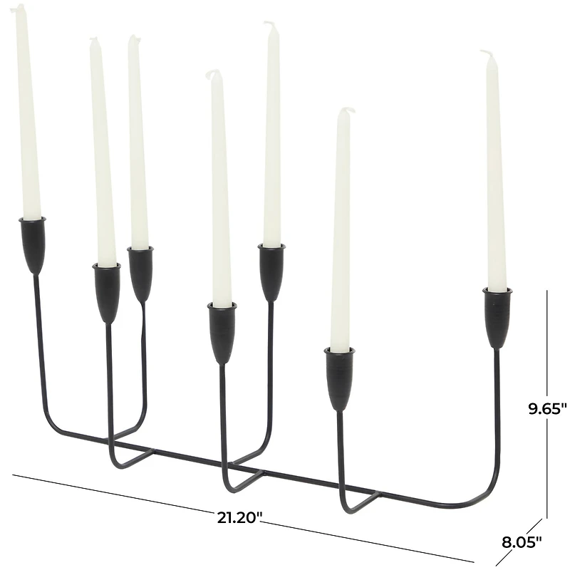 CosmoLiving by Cosmopolitan Black Metal Tapered Candelabra