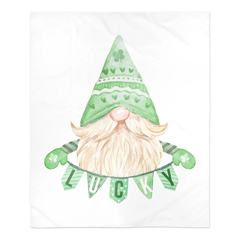 Lucky Leprechaun Throw Blanket 50" x 60" Sherpa Fleece Blanket