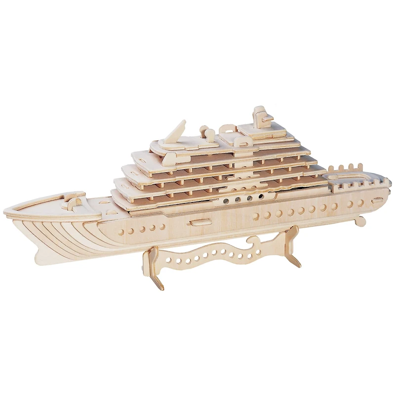 Luxury Yacht Wooden 71 Piece 3D Puzzle