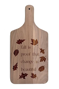 17" Change Is Beautiful Walnut Paddle Cutting Board